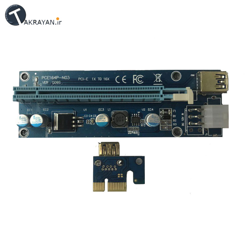 Riser PCIE x1 to x16 USB 3 Ver 009S extender